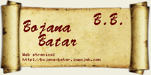 Bojana Batar vizit kartica